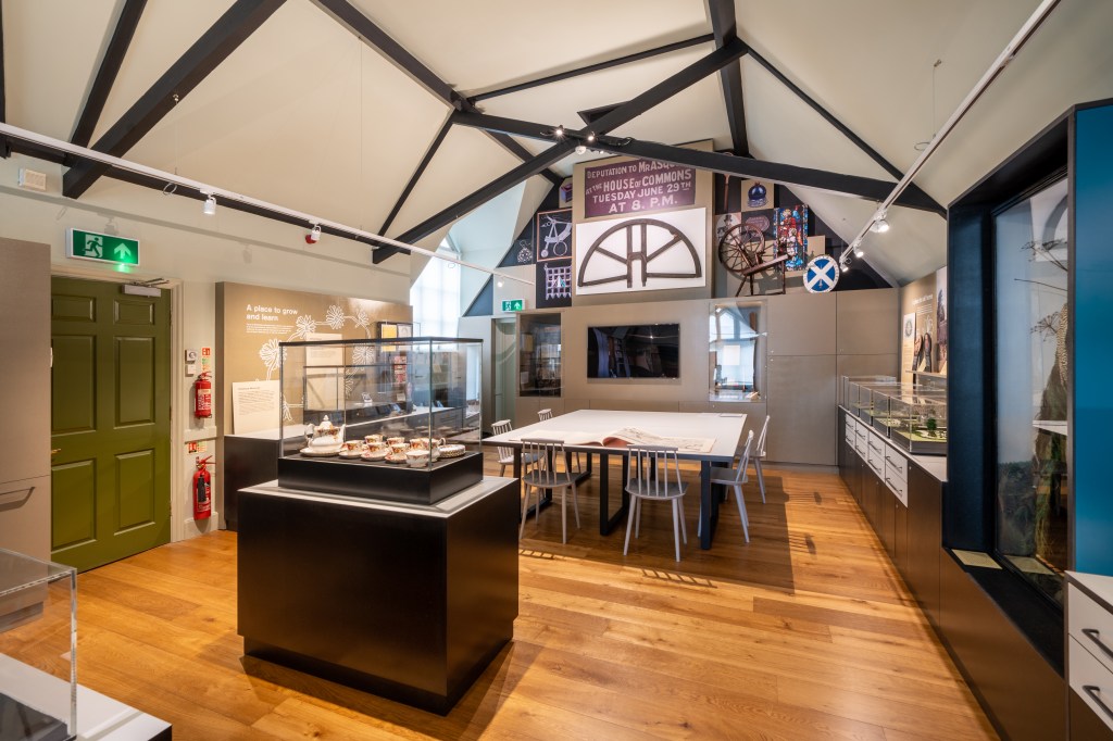 View of the interior of Wimbledon Museum.